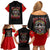 Red Tails Tuskegee Airmen Family Matching Off Shoulder Short Dress and Hawaiian Shirt Soaring to Shape History - Fighter Plane Patriotic Tribute - Wonder Print Shop