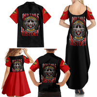 Red Tails Tuskegee Airmen Family Matching Summer Maxi Dress and Hawaiian Shirt Soaring to Shape History - Fighter Plane Patriotic Tribute - Wonder Print Shop