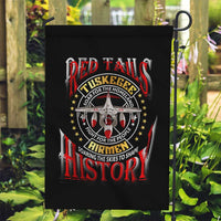 Red Tails Tuskegee Airmen Garden Flag Soaring to Shape History - Fighter Plane Patriotic Tribute - Wonder Print Shop