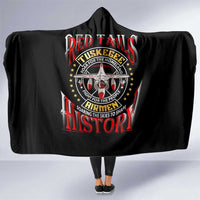 Red Tails Tuskegee Airmen Hooded Blanket Soaring to Shape History - Fighter Plane Patriotic Tribute - Wonder Print Shop