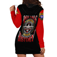 Red Tails Tuskegee Airmen Hoodie Dress Soaring to Shape History - Fighter Plane Patriotic Tribute - Wonder Print Shop