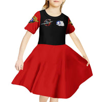 Red Tails Tuskegee Airmen Kid Short Sleeve Dress Soaring to Shape History - Fighter Plane Patriotic Tribute - Wonder Print Shop