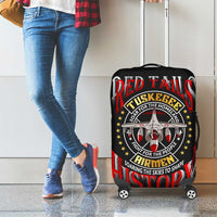 Red Tails Tuskegee Airmen Luggage Cover Soaring to Shape History - Fighter Plane Patriotic Tribute - Wonder Print Shop