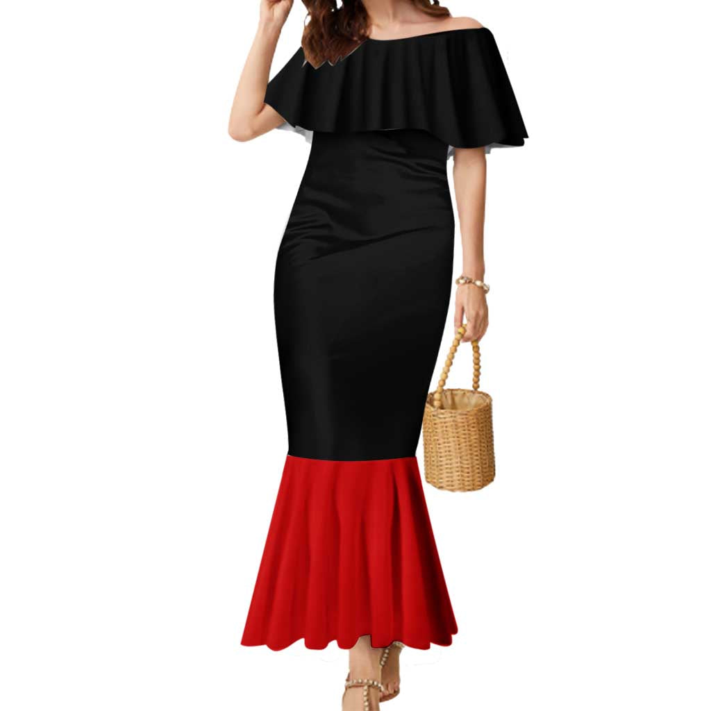 Red Tails Tuskegee Airmen Mermaid Dress Soaring to Shape History - Fighter Plane Patriotic Tribute - Wonder Print Shop