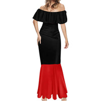 Red Tails Tuskegee Airmen Mermaid Dress Soaring to Shape History - Fighter Plane Patriotic Tribute - Wonder Print Shop