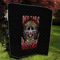Red Tails Tuskegee Airmen Quilt Soaring to Shape History - Fighter Plane Patriotic Tribute - Wonder Print Shop