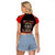 Red Tails Tuskegee Airmen Raglan Cropped T Shirt Soaring to Shape History - Fighter Plane Patriotic Tribute - Wonder Print Shop