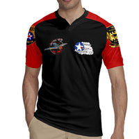 Red Tails Tuskegee Airmen Rugby Jersey Soaring to Shape History - Fighter Plane Patriotic Tribute - Wonder Print Shop