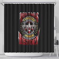 Red Tails Tuskegee Airmen Shower Curtain Soaring to Shape History - Fighter Plane Patriotic Tribute - Wonder Print Shop