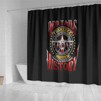 Red Tails Tuskegee Airmen Shower Curtain Soaring to Shape History - Fighter Plane Patriotic Tribute - Wonder Print Shop