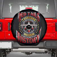 Red Tails Tuskegee Airmen Spare Tire Cover Soaring to Shape History - Fighter Plane Patriotic Tribute - Wonder Print Shop
