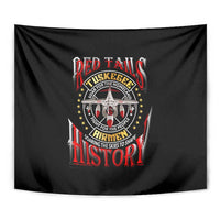 Red Tails Tuskegee Airmen Tapestry Soaring to Shape History - Fighter Plane Patriotic Tribute - Wonder Print Shop