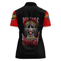 Red Tails Tuskegee Airmen Women Polo Shirt Soaring to Shape History - Fighter Plane Patriotic Tribute - Wonder Print Shop