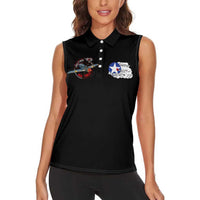 Red Tails Tuskegee Airmen Women Sleeveless Polo Shirt Soaring to Shape History - Fighter Plane Patriotic Tribute - Wonder Print Shop