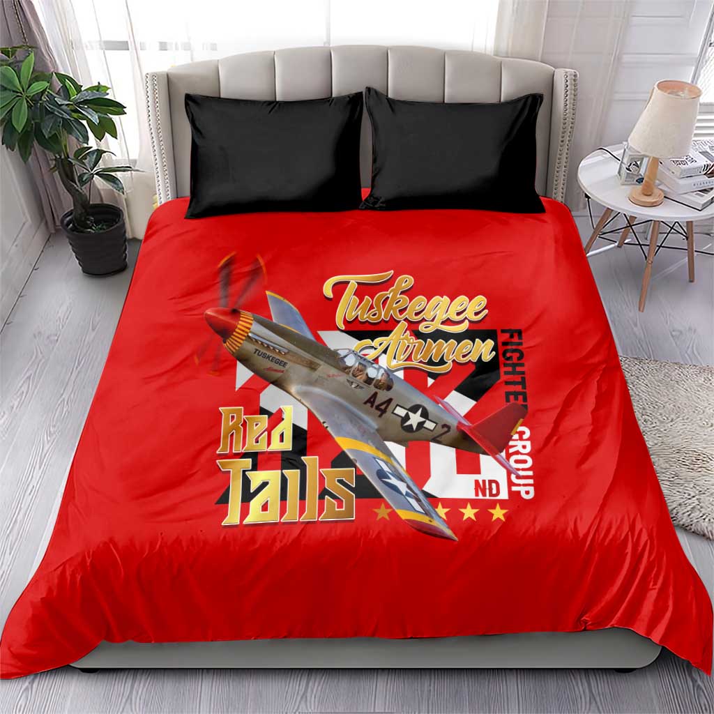 Tuskegee Red Tails Airmen Bedding Set WWII Fighter Pilot Legacy - Wonder Print Shop