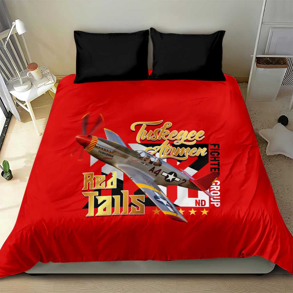 Tuskegee Red Tails Airmen Bedding Set WWII Fighter Pilot Legacy - Wonder Print Shop