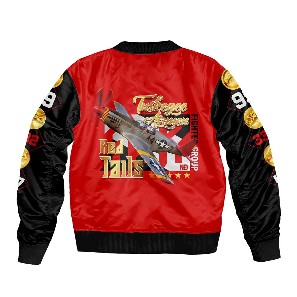 Tuskegee Red Tails Airmen Bomber Jacket WWII Fighter Pilot Legacy - Wonder Print Shop