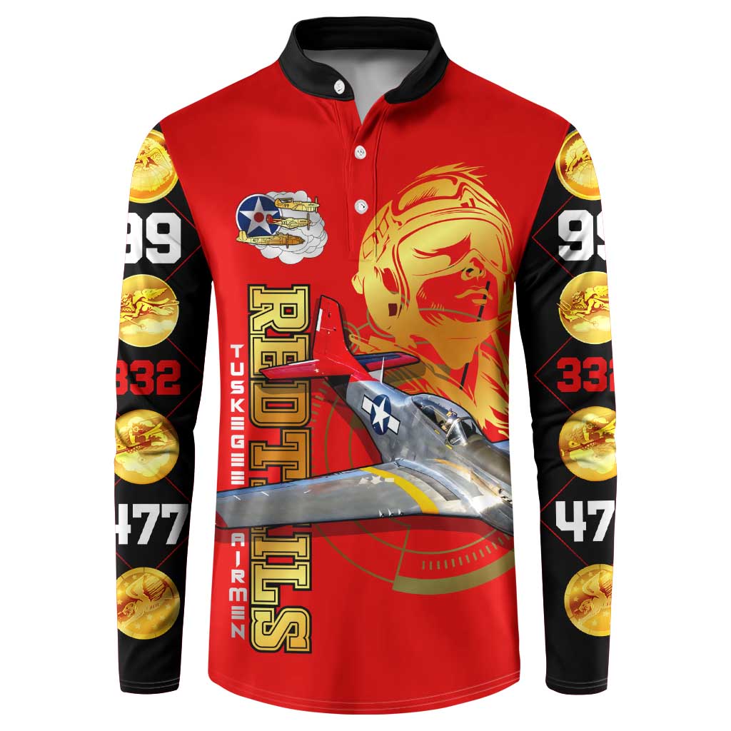 Tuskegee Red Tails Airmen Button Sweatshirt WWII Fighter Pilot Legacy - Wonder Print Shop