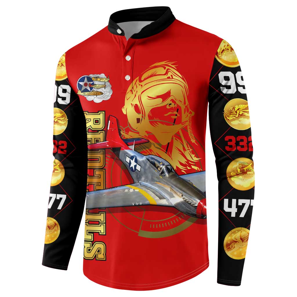 Tuskegee Red Tails Airmen Button Sweatshirt WWII Fighter Pilot Legacy - Wonder Print Shop