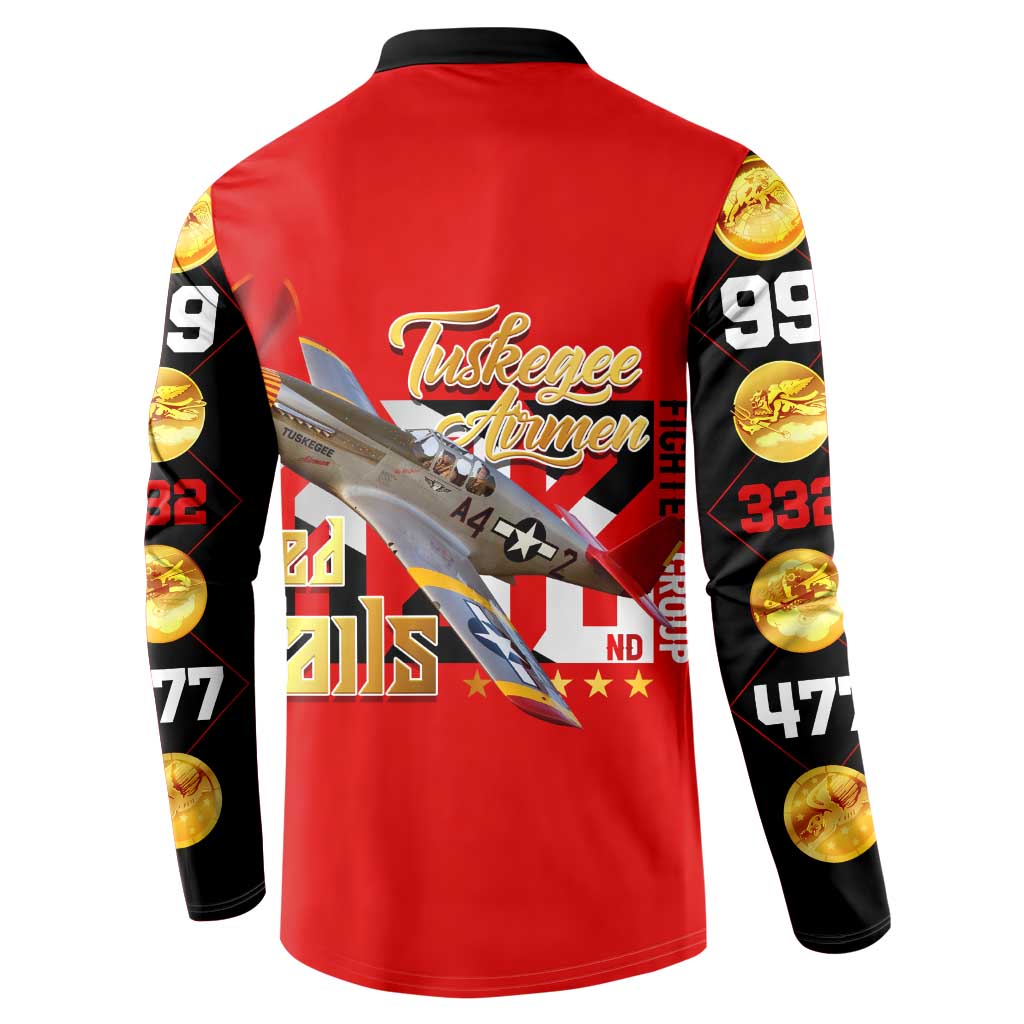Tuskegee Red Tails Airmen Button Sweatshirt WWII Fighter Pilot Legacy - Wonder Print Shop