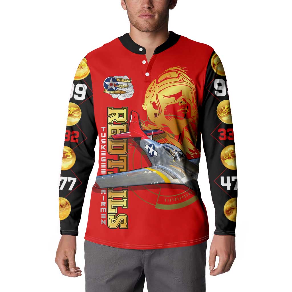 Tuskegee Red Tails Airmen Button Sweatshirt WWII Fighter Pilot Legacy - Wonder Print Shop