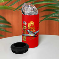 Tuskegee Red Tails Airmen 4 in 1 Can Cooler Tumbler WWII Fighter Pilot Legacy - Wonder Print Shop