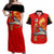 Tuskegee Red Tails Airmen Couples Matching Off Shoulder Maxi Dress and Hawaiian Shirt WWII Fighter Pilot Legacy - Wonder Print Shop