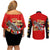Tuskegee Red Tails Airmen Couples Matching Off Shoulder Short Dress and Long Sleeve Button Shirt WWII Fighter Pilot Legacy - Wonder Print Shop