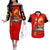 Tuskegee Red Tails Airmen Couples Matching Off The Shoulder Long Sleeve Dress and Hawaiian Shirt WWII Fighter Pilot Legacy - Wonder Print Shop