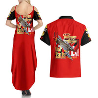 Tuskegee Red Tails Airmen Couples Matching Summer Maxi Dress and Hawaiian Shirt WWII Fighter Pilot Legacy - Wonder Print Shop