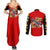 Tuskegee Red Tails Airmen Couples Matching Summer Maxi Dress and Long Sleeve Button Shirt WWII Fighter Pilot Legacy - Wonder Print Shop
