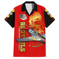 Tuskegee Red Tails Airmen Family Matching Off The Shoulder Long Sleeve Dress and Hawaiian Shirt WWII Fighter Pilot Legacy - Wonder Print Shop