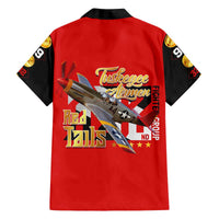 Tuskegee Red Tails Airmen Family Matching Off The Shoulder Long Sleeve Dress and Hawaiian Shirt WWII Fighter Pilot Legacy - Wonder Print Shop