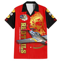 Tuskegee Red Tails Airmen Family Matching Off Shoulder Maxi Dress and Hawaiian Shirt WWII Fighter Pilot Legacy - Wonder Print Shop
