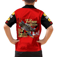 Tuskegee Red Tails Airmen Family Matching Off Shoulder Short Dress and Hawaiian Shirt WWII Fighter Pilot Legacy - Wonder Print Shop