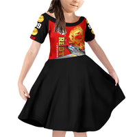 Tuskegee Red Tails Airmen Family Matching Off Shoulder Short Dress and Hawaiian Shirt WWII Fighter Pilot Legacy - Wonder Print Shop