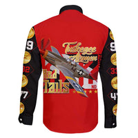 Tuskegee Red Tails Airmen Family Matching Off Shoulder Short Dress and Hawaiian Shirt WWII Fighter Pilot Legacy - Wonder Print Shop