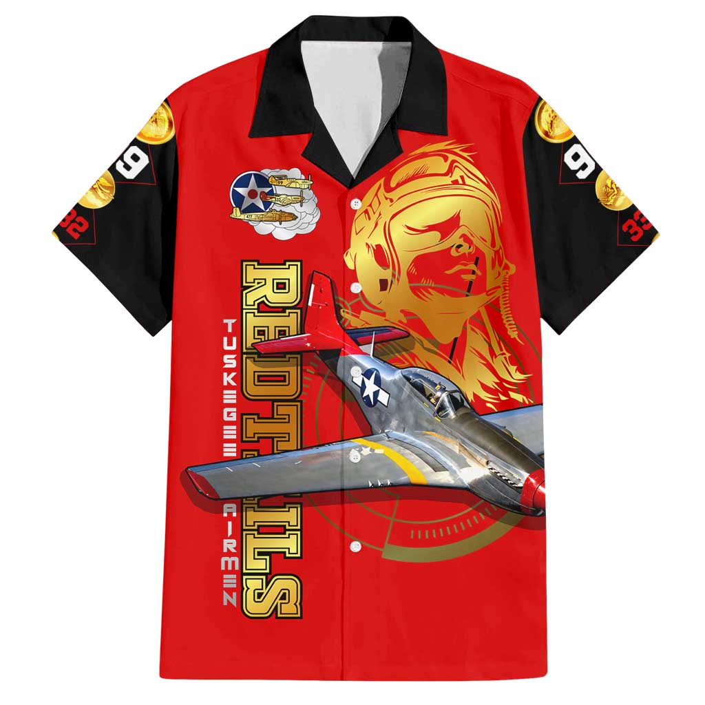 Tuskegee Red Tails Airmen Family Matching Puletasi and Hawaiian Shirt WWII Fighter Pilot Legacy - Wonder Print Shop