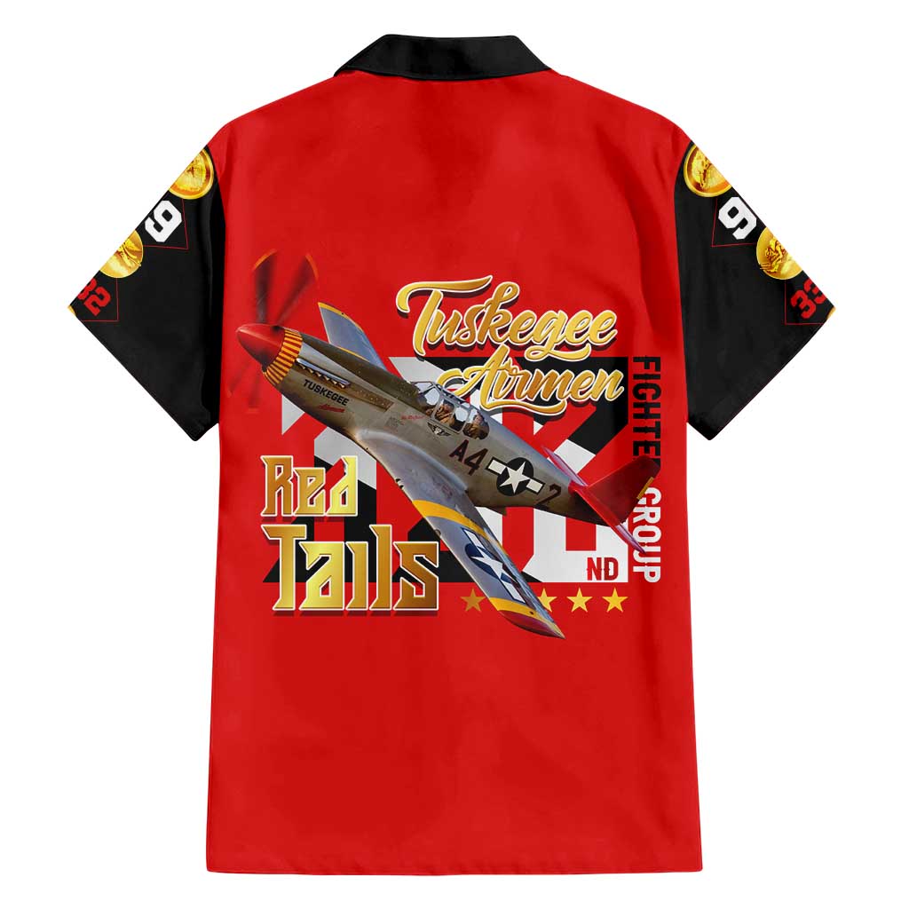 Tuskegee Red Tails Airmen Family Matching Short Sleeve Bodycon Dress and Hawaiian Shirt WWII Fighter Pilot Legacy - Wonder Print Shop