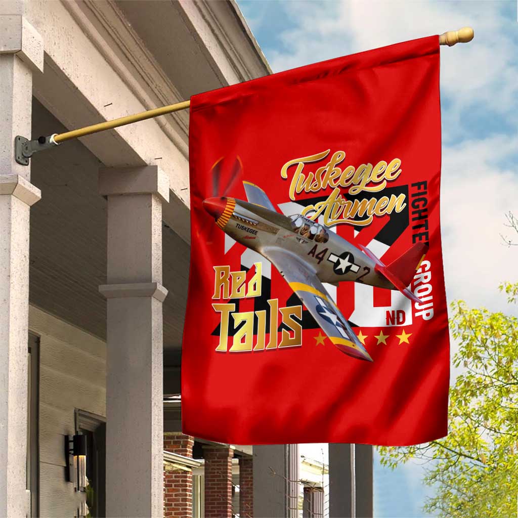 Tuskegee Red Tails Airmen Garden Flag WWII Fighter Pilot Legacy - Wonder Print Shop