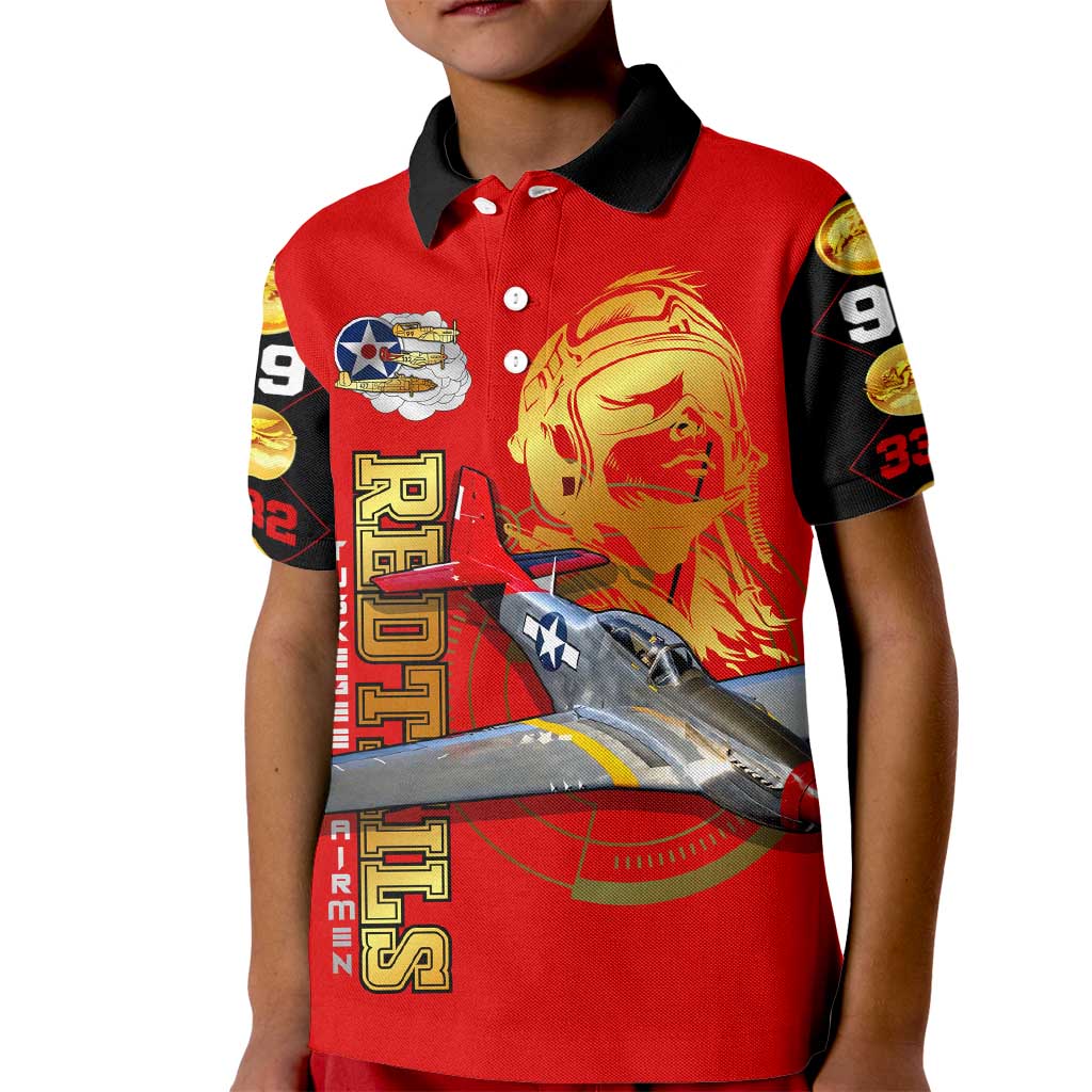 Tuskegee Red Tails Airmen Kid Polo Shirt WWII Fighter Pilot Legacy - Wonder Print Shop