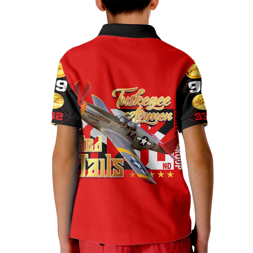 Tuskegee Red Tails Airmen Kid Polo Shirt WWII Fighter Pilot Legacy - Wonder Print Shop