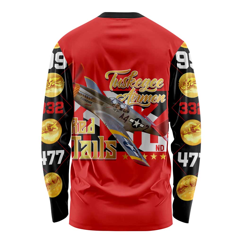 Tuskegee Red Tails Airmen Long Sleeve Shirt WWII Fighter Pilot Legacy - Wonder Print Shop