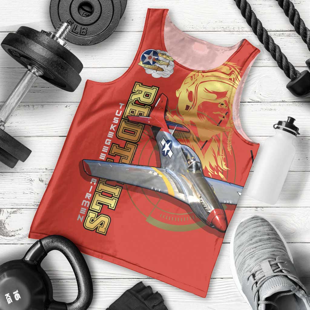 Tuskegee Red Tails Airmen Men Tank Top WWII Fighter Pilot Legacy - Wonder Print Shop