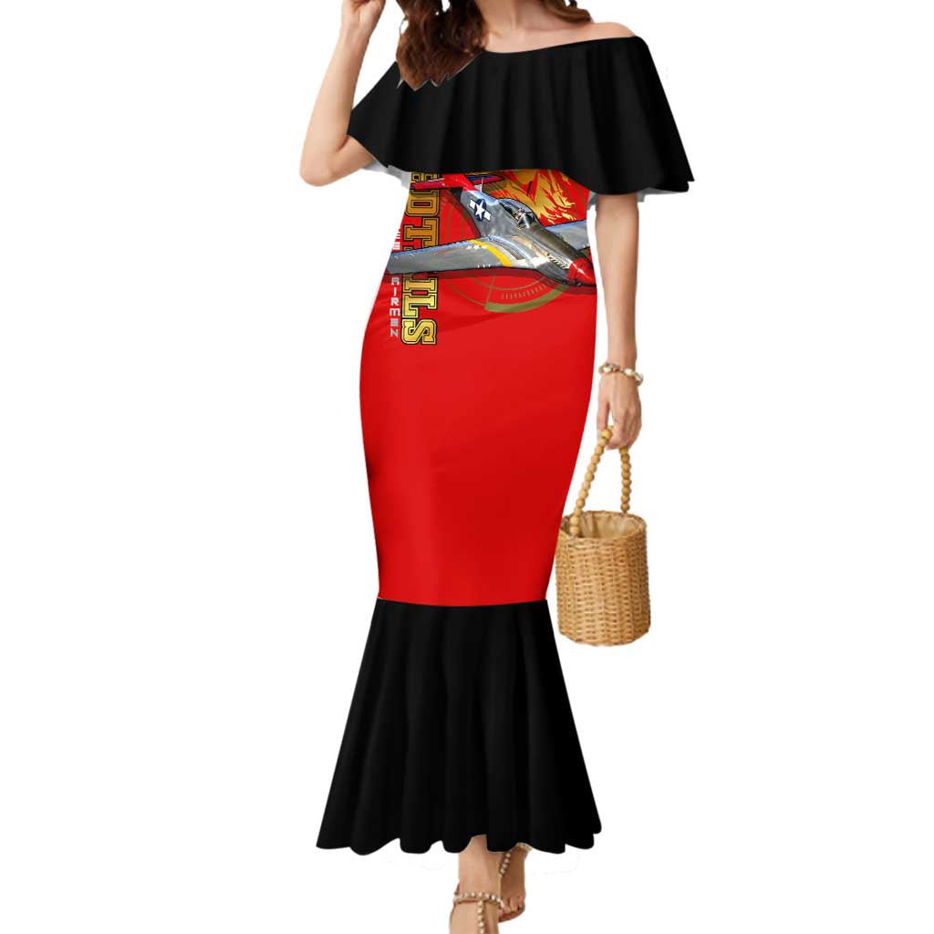 Tuskegee Red Tails Airmen Mermaid Dress WWII Fighter Pilot Legacy - Wonder Print Shop
