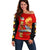 Tuskegee Red Tails Airmen Off Shoulder Sweater WWII Fighter Pilot Legacy - Wonder Print Shop