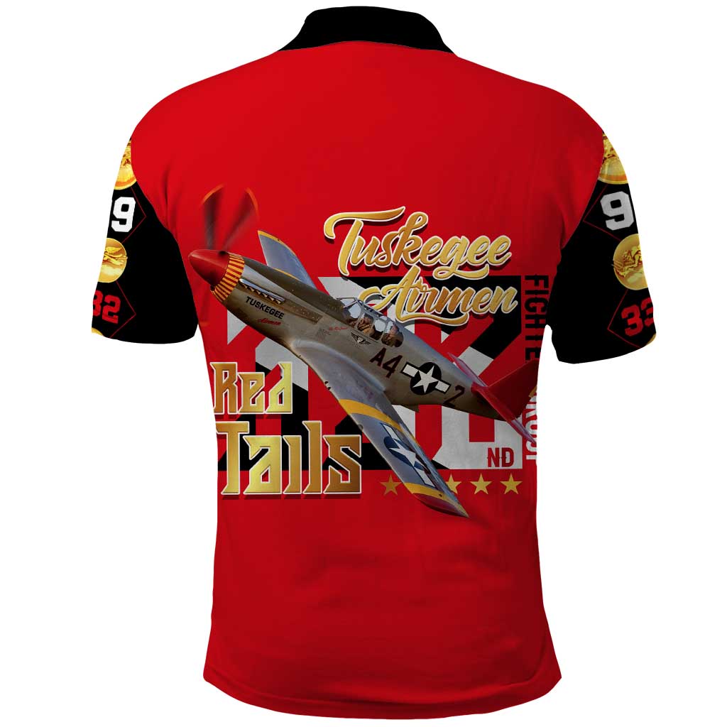Tuskegee Red Tails Airmen Polo Shirt WWII Fighter Pilot Legacy - Wonder Print Shop