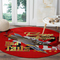 Tuskegee Red Tails Airmen Round Carpet WWII Fighter Pilot Legacy - Wonder Print Shop
