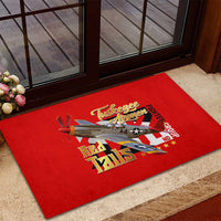 Tuskegee Red Tails Airmen Rubber Doormat WWII Fighter Pilot Legacy - Wonder Print Shop