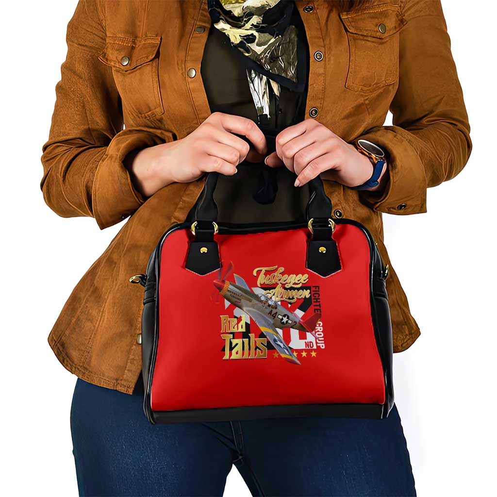 Tuskegee Red Tails Airmen Shoulder Handbag WWII Fighter Pilot Legacy - Wonder Print Shop